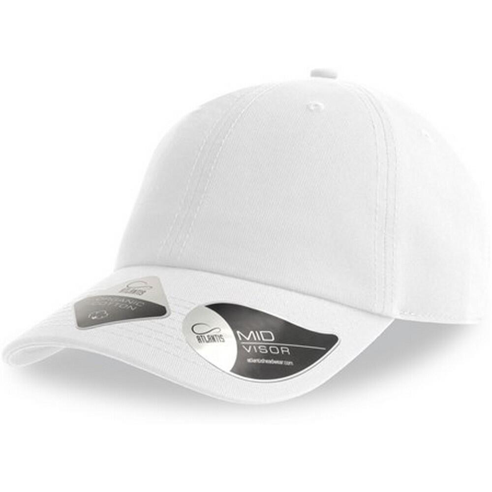 Unisex Adult Fraser 6 Panel Organic Cotton Baseball Cap (White) 3/3