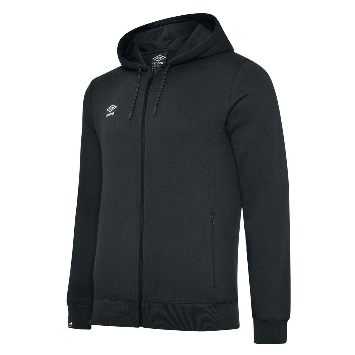 Men's CLUB LEISURE hooded jacket (Black / White)