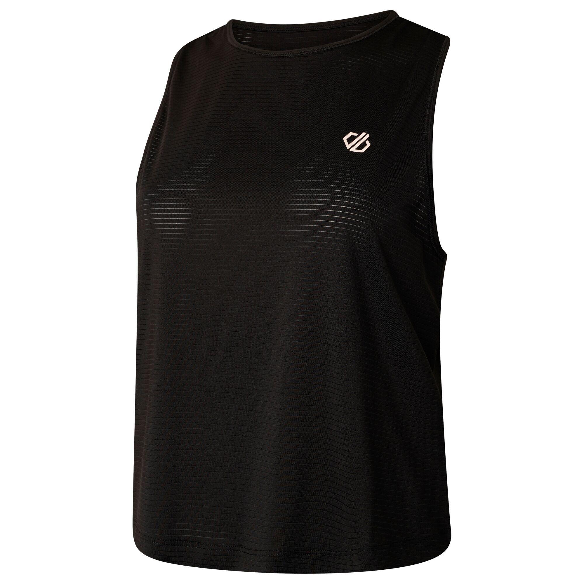 Womens/Ladies Meditate Cropped Vest (Black) 3/5