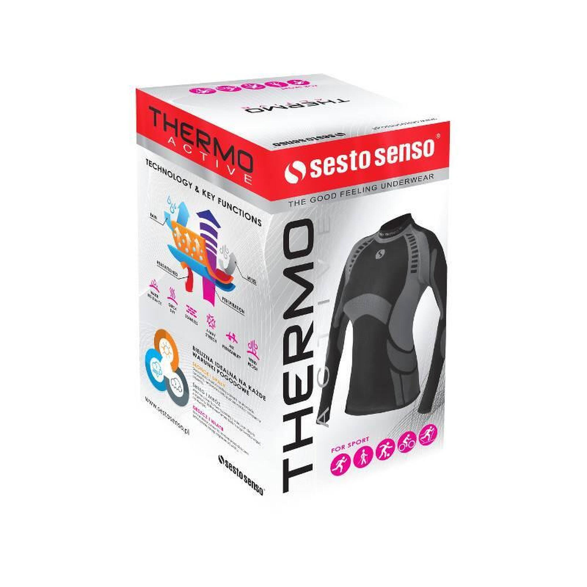 Koszulka narciarska damska Sesto Senso Thermo Active Grigio Woman termoaktywna 3/3