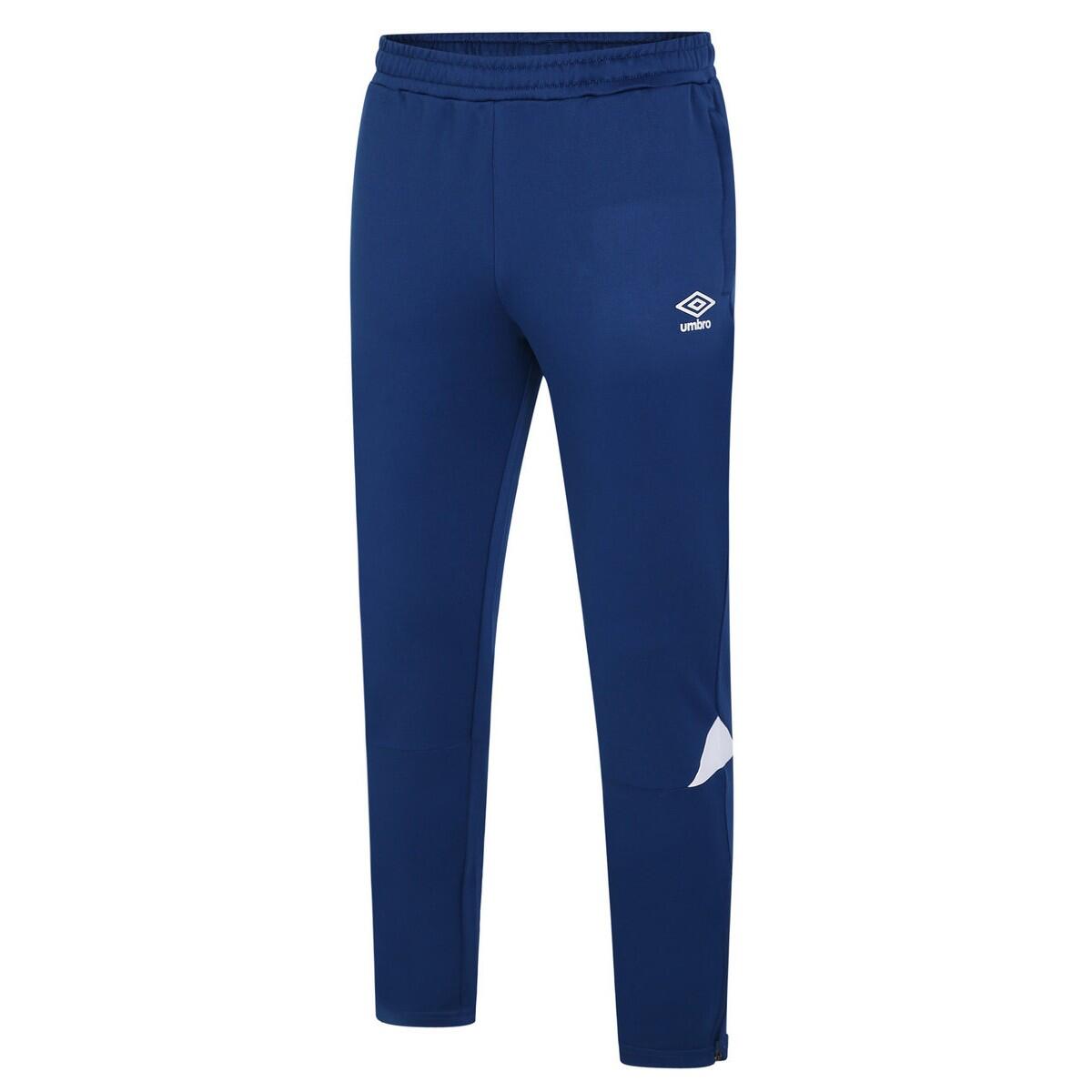 Mens Total Tapered Training Jogging Bottoms (Navy/White) 1/3