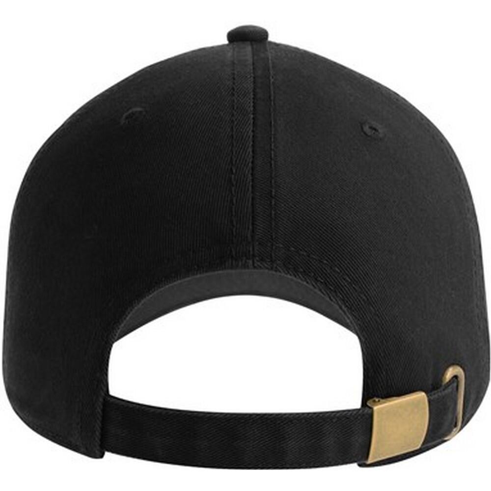 Unisex Adult Fraser 6 Panel Organic Cotton Baseball Cap (Black) 2/3