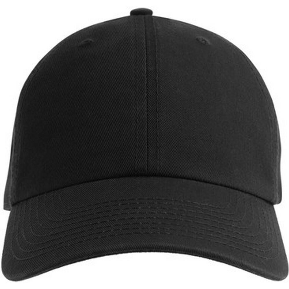 ATLANTIS Unisex Adult Fraser 6 Panel Organic Cotton Baseball Cap (Black)