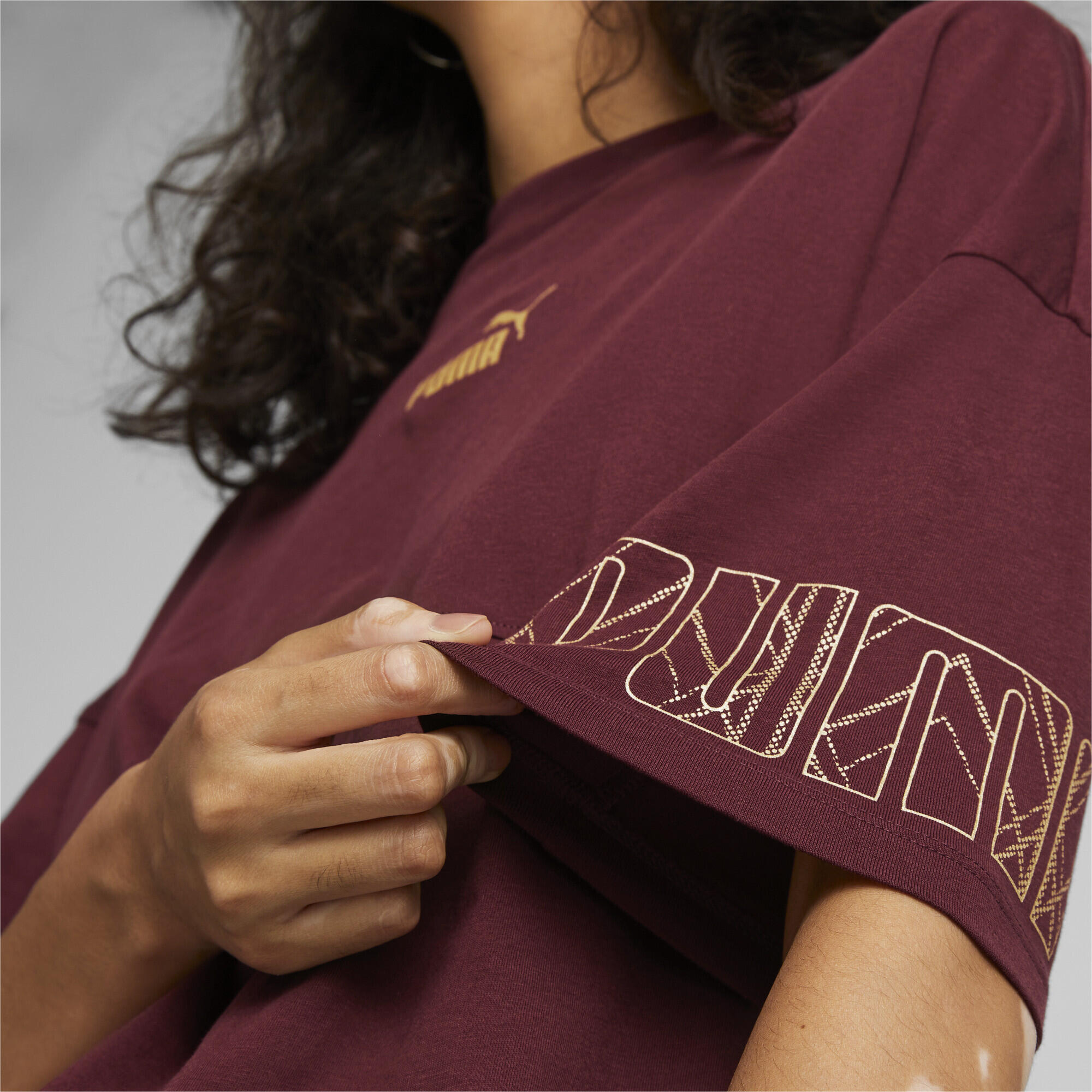 Camiseta Mujer PUMA Power Deco Glam Morado 4/5