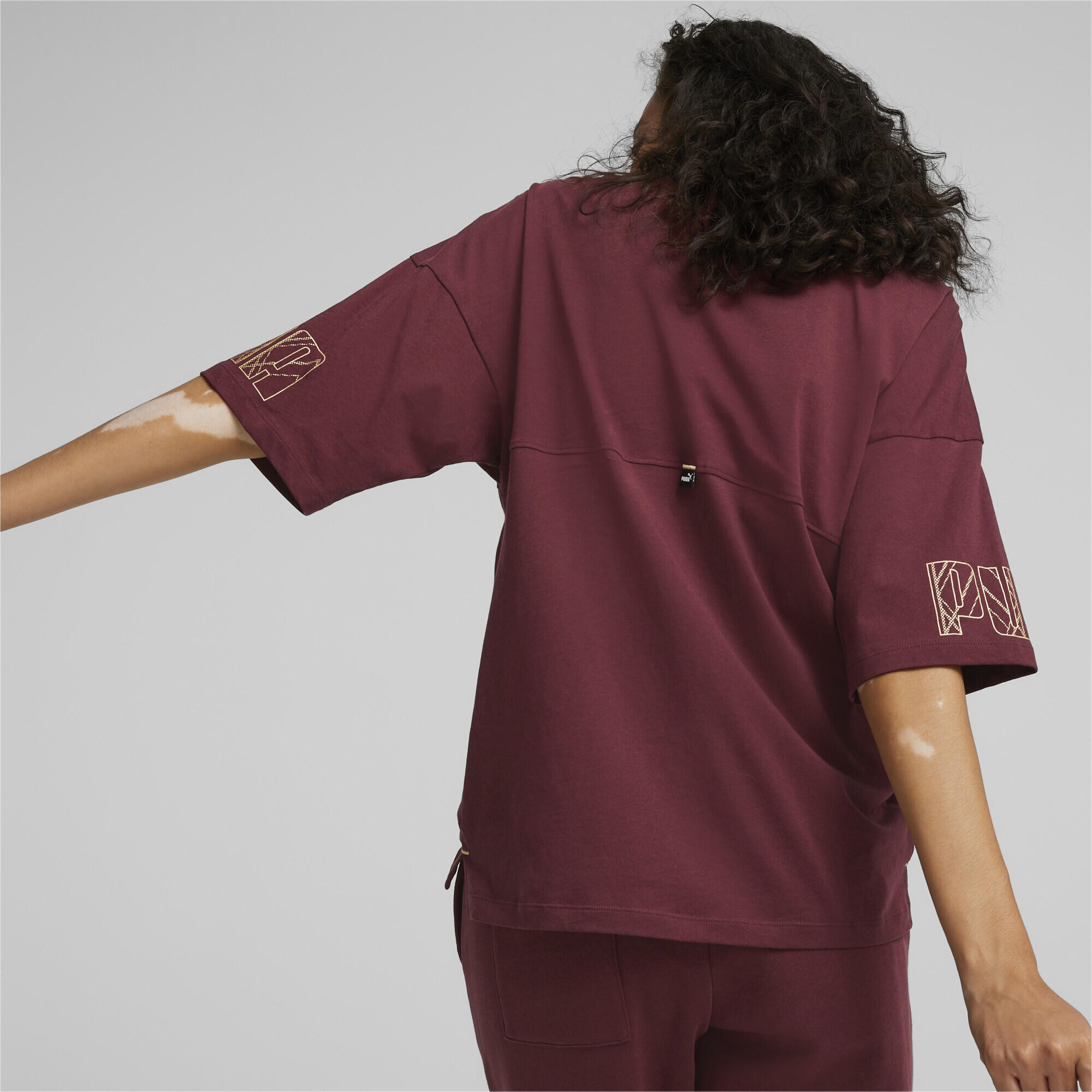 Camiseta Mujer PUMA Power Deco Glam Morado 3/5