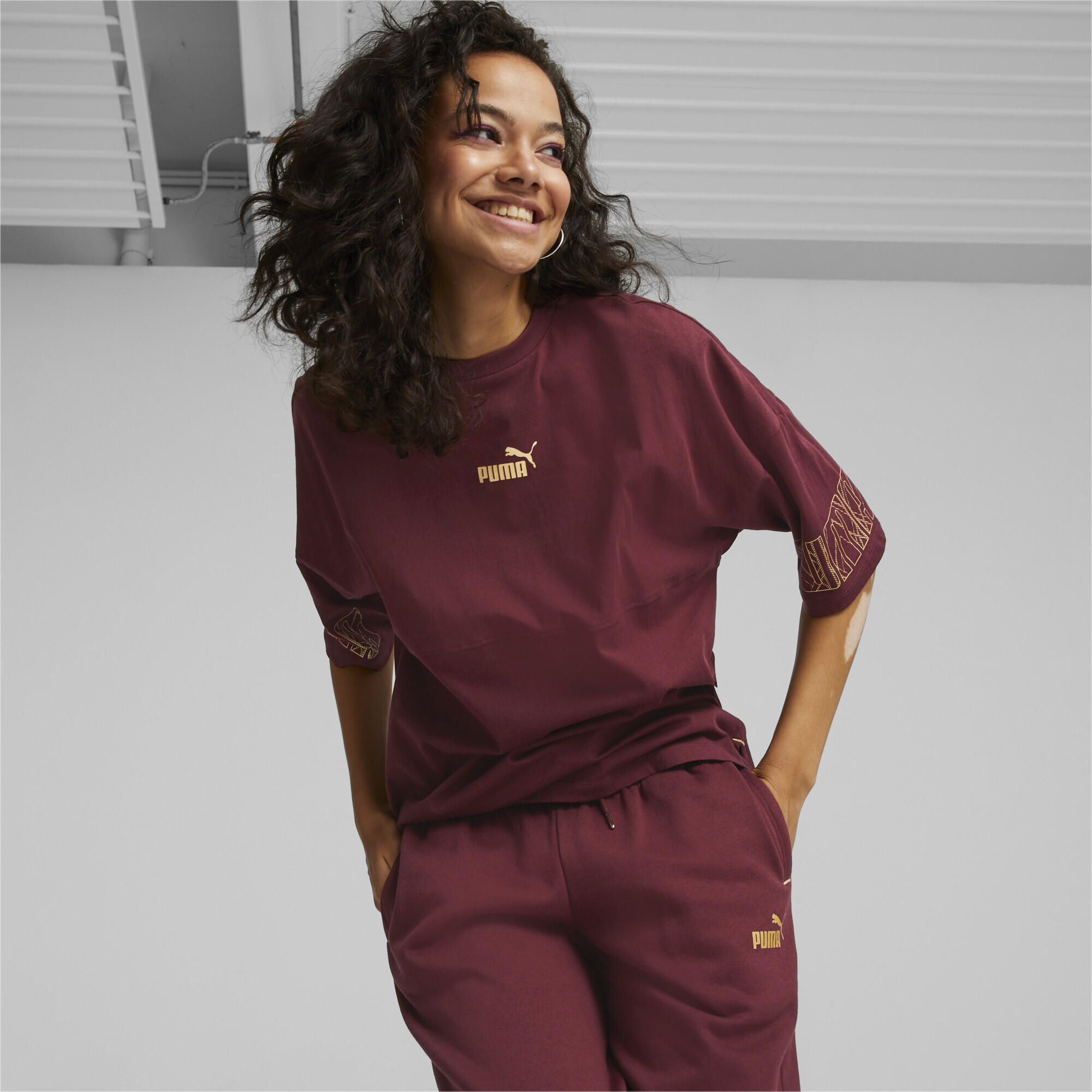 Camiseta Mujer PUMA Power Deco Glam Morado 2/5