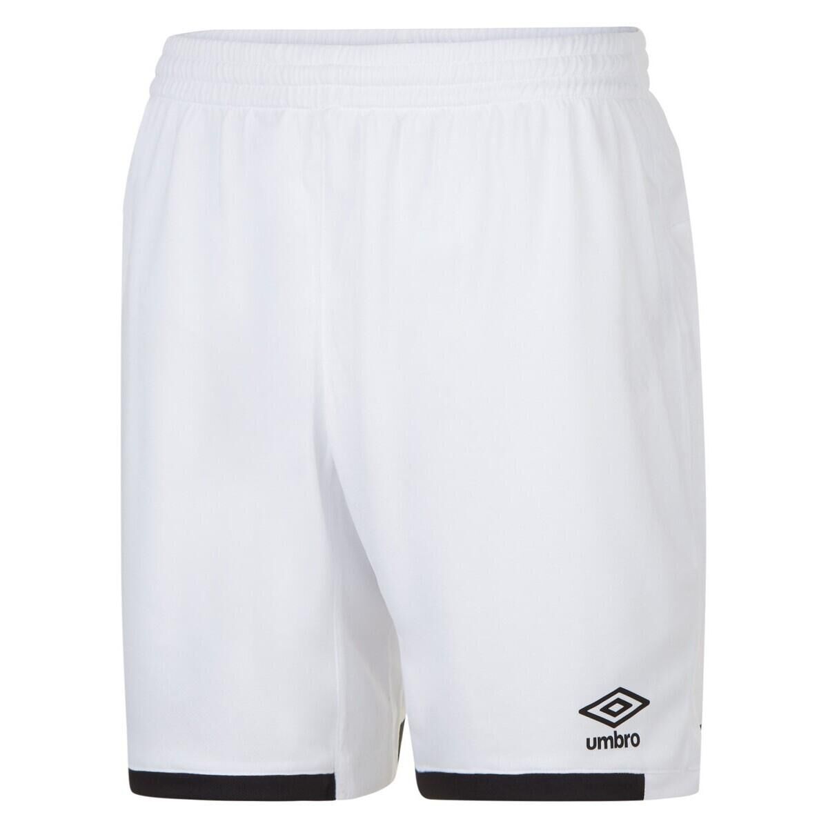 UMBRO Unisex Adult Stacked Logo Shorts (White/Black)