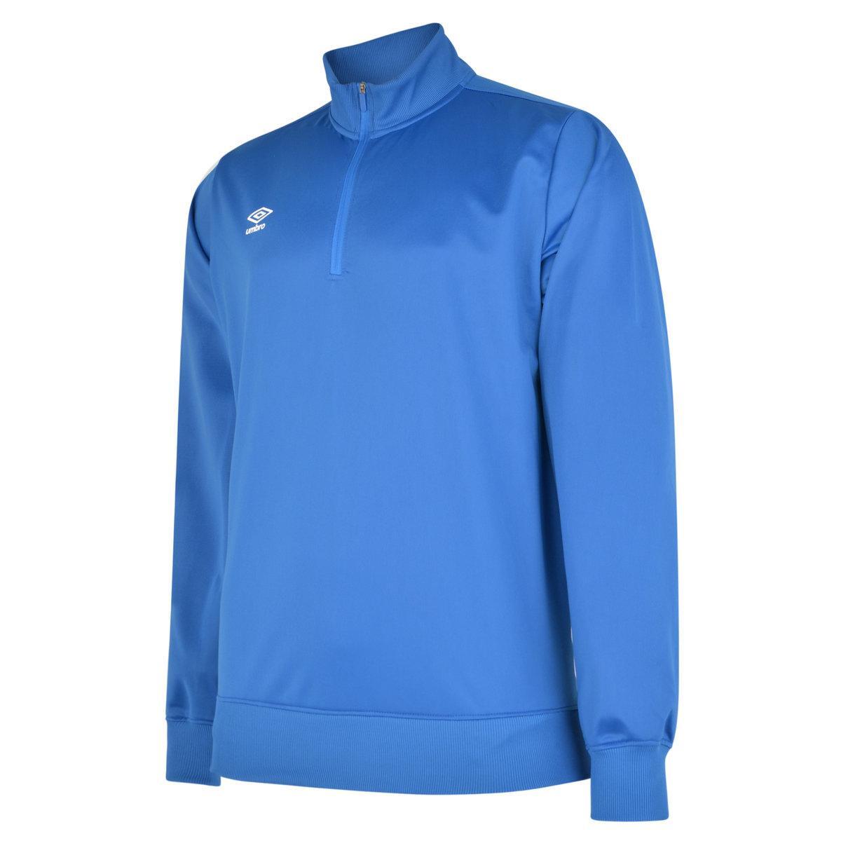 UMBRO Mens Club Essential Half Zip Sweatshirt (Royal Blue)