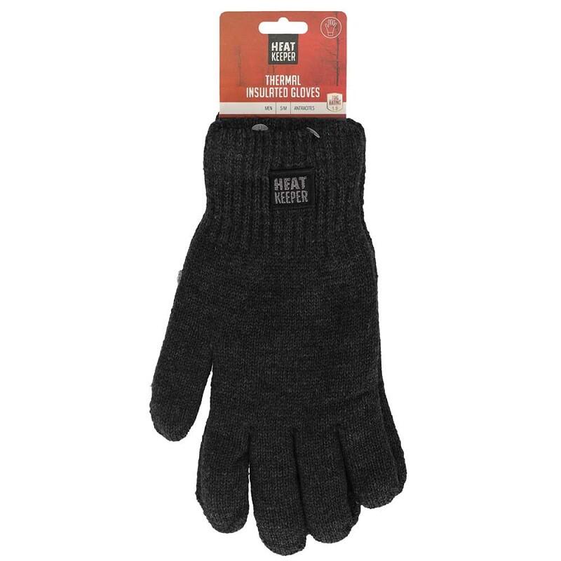 Heatkeeper thermo heren handschoenen antraciet 2/7