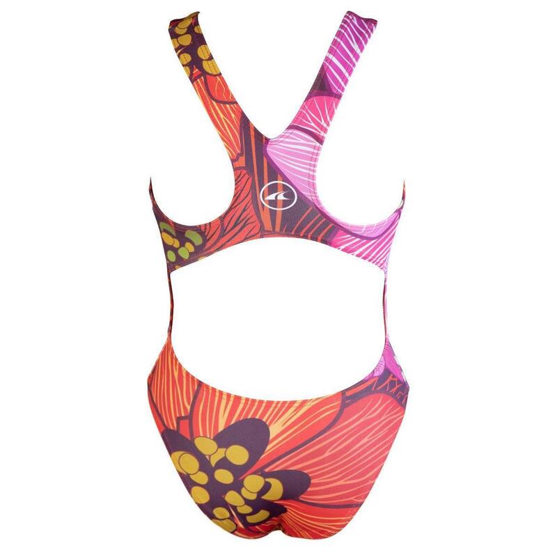 combinaison de natation Akron Red pour filles - Rouge