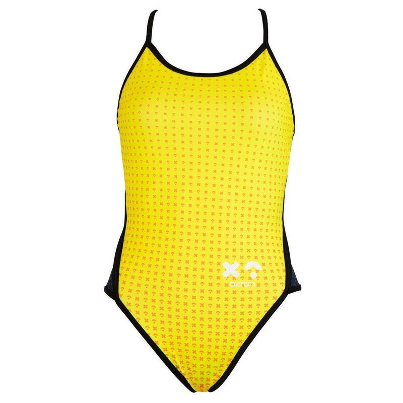 combinaison de natation Babbit 4 couleurs pour filles Akron - Jaune/Noir
