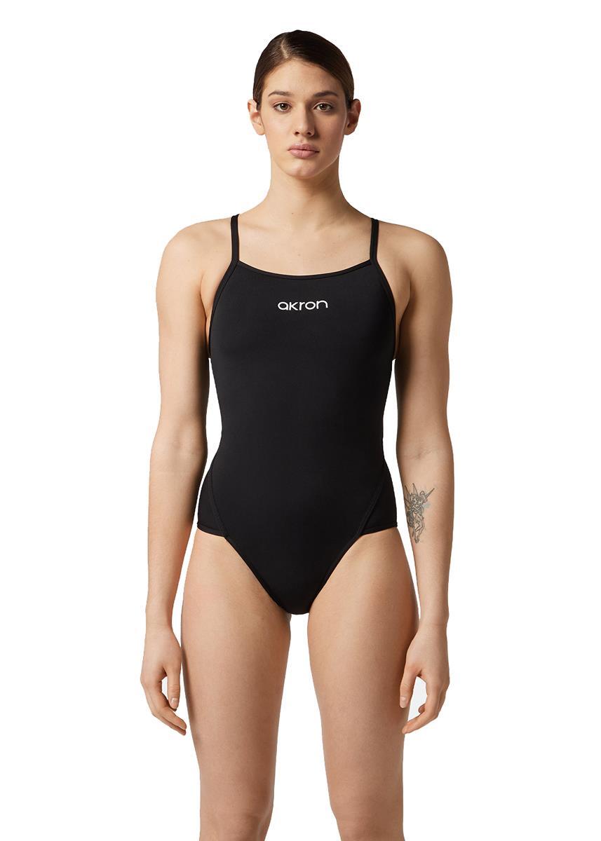 Maiô akron girl virginia solid - preto - tamanho 30