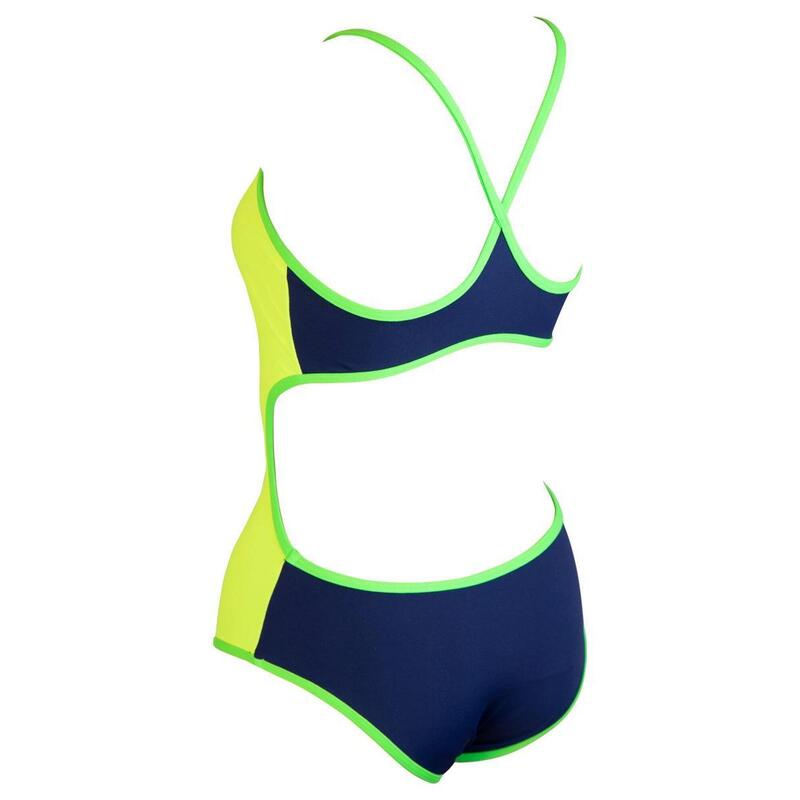 Babele Girls Akron combinaison de natation bicolore - Neon Green / Navy