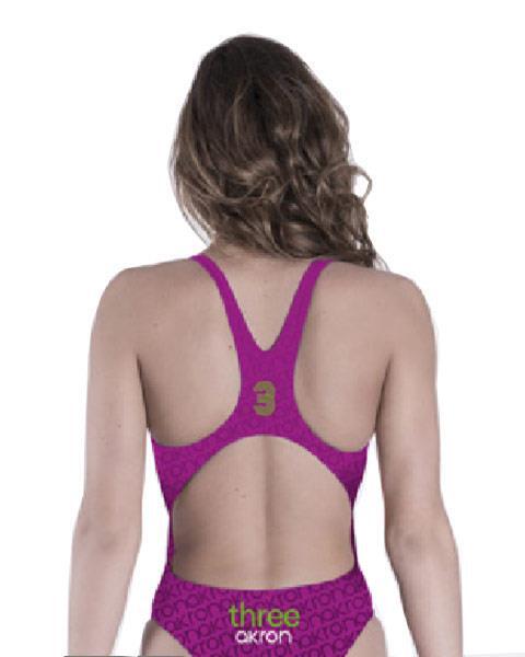 Traje de baño Akron Adi Three para niña - Morado/Verde - Talla 30 2/2
