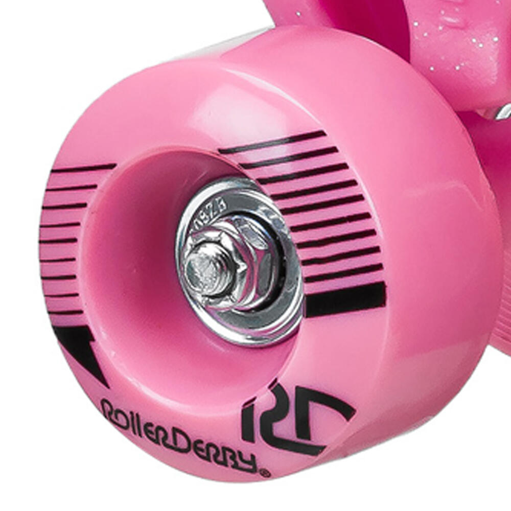 ROLLER DERBY FIRESTAR V2 CHILDRENS QUAD ROLLER SKATES - PINK / CAMO 4/5