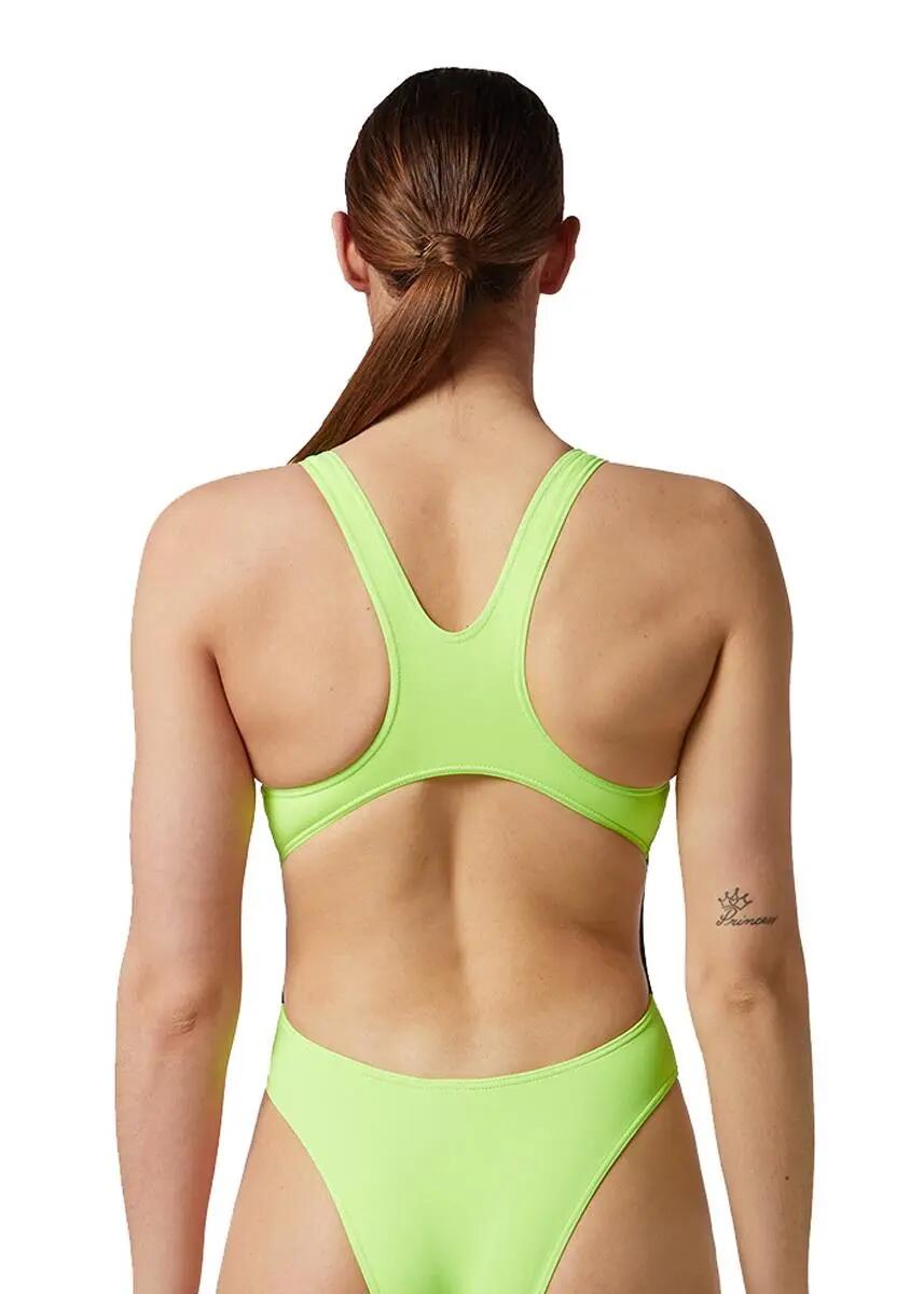 Akron Maillot de bain Babbitt Evo pour femme - Noir/Vert comique 2/6