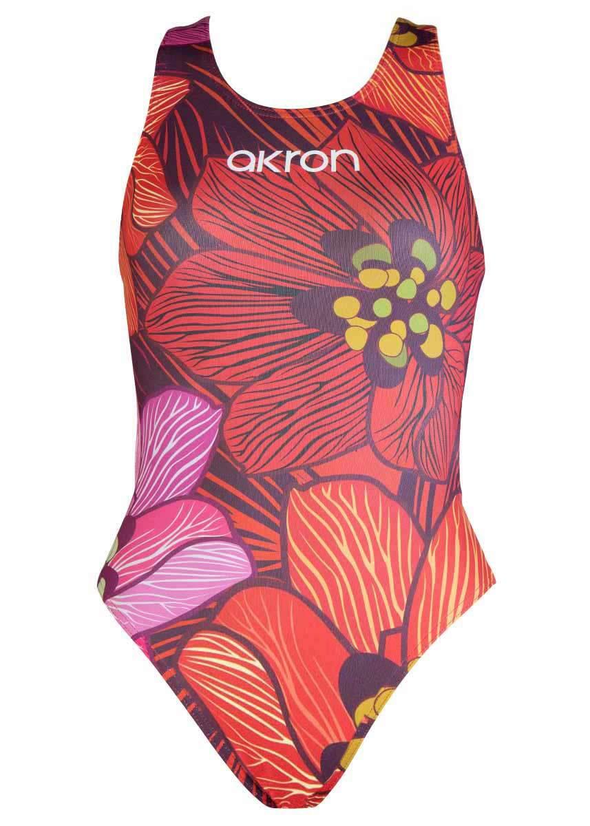 Akron Girls Rouge Swimsuit- Red 3/5