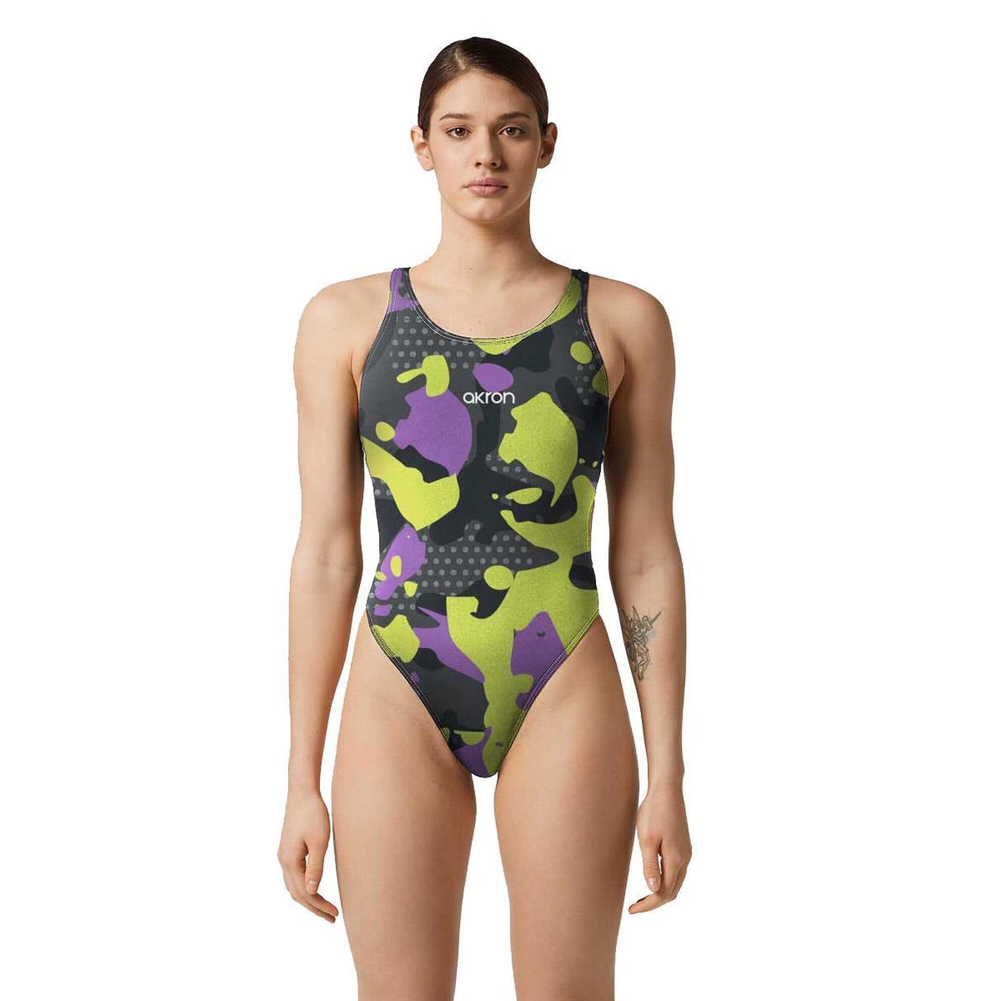 Akron - Maillot De Bain Mimetik Pour Femme D'Akron - Taille 30 - Maillot De Bain 1 Pièce - Vert - 30 - Decathlon