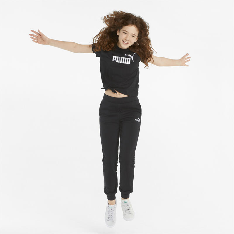 Camiseta Niños PUMA Essentials+ Logo Knotted Negro