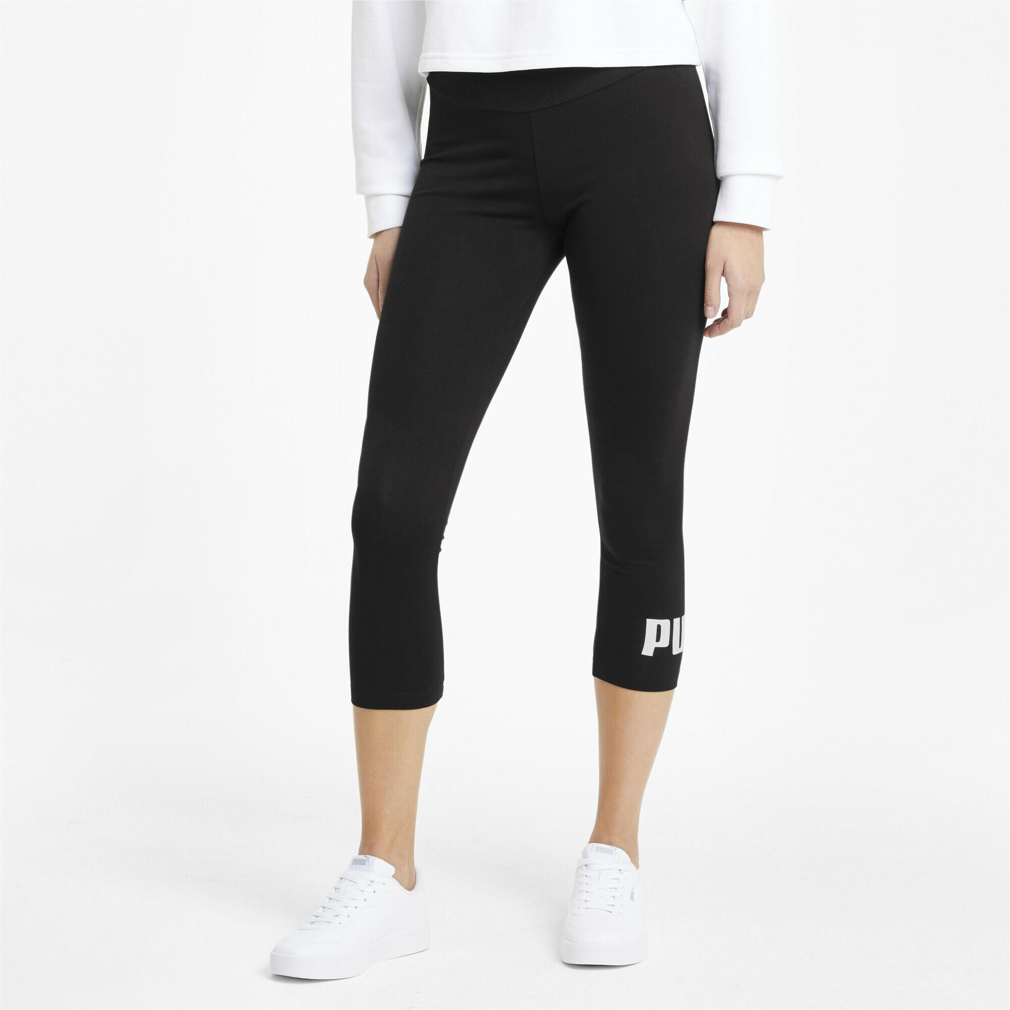 Leggings 3/4 con logo Essentials donna PUMA Black 2/7
