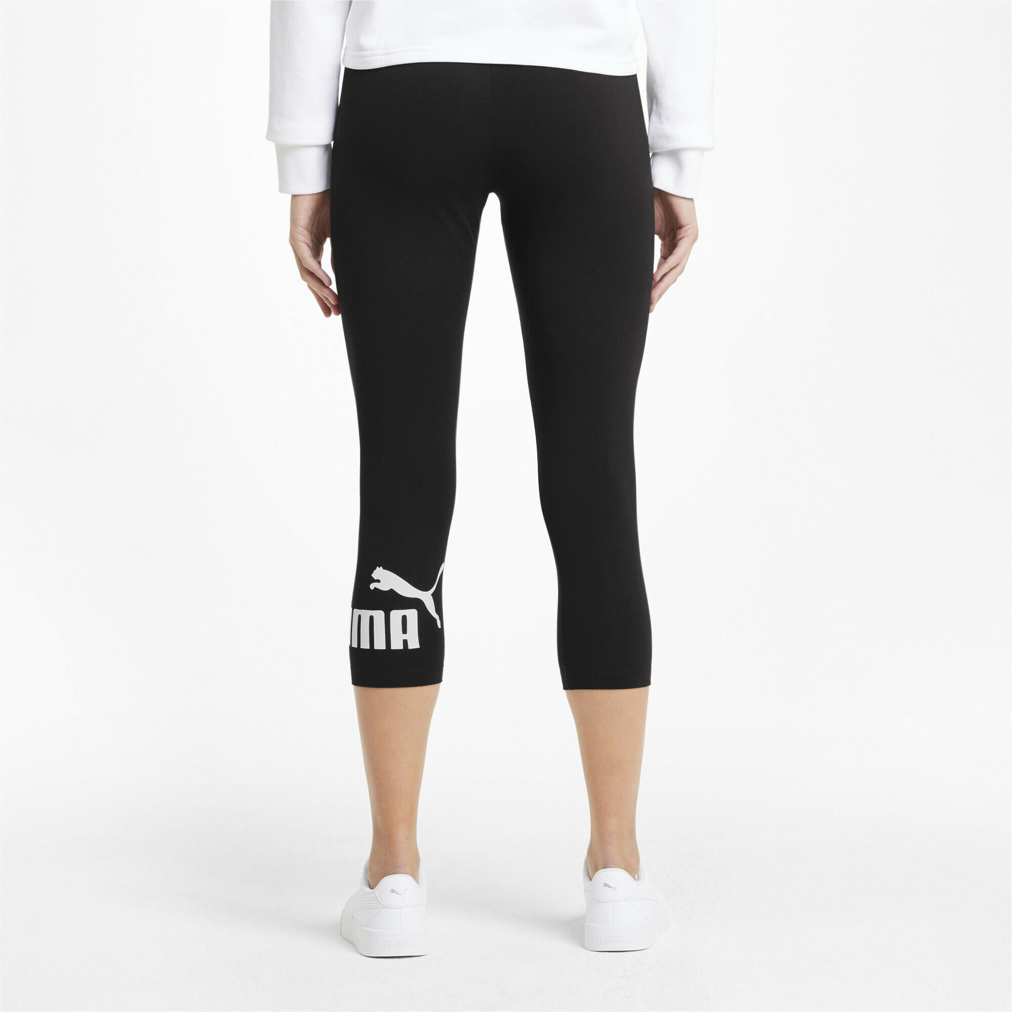 Leggings 3/4 con logo Essentials donna PUMA Black 3/7