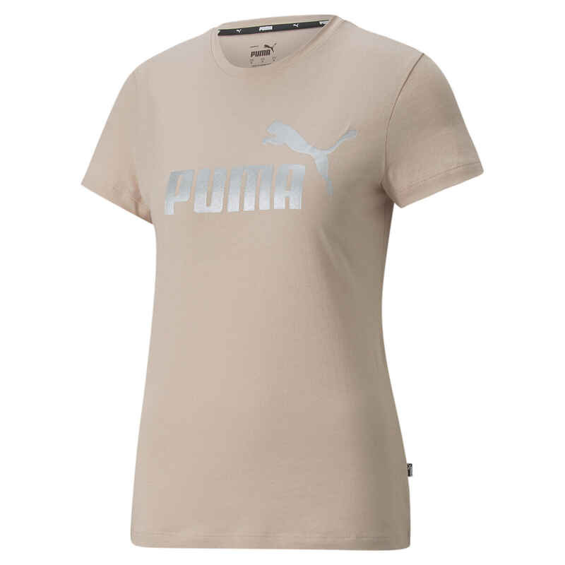 Essentials+ Metallic Logo Damen T-Shirt PUMA