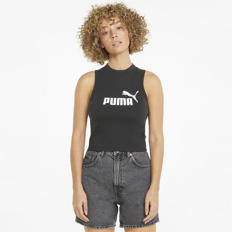 Camiseta de tirantes Mujer PUMA Essentials High Neck Negro