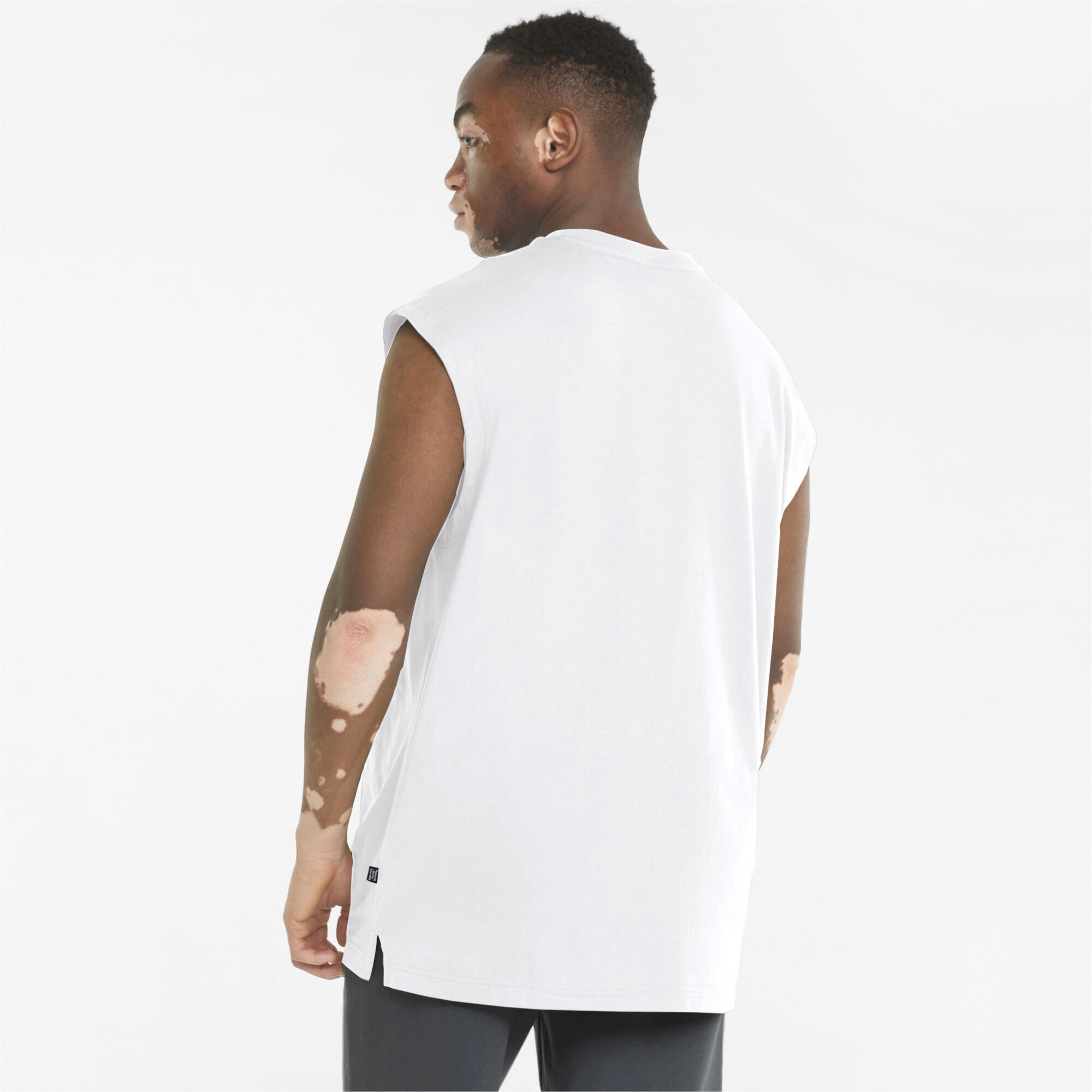 Camiseta sin mangas Essentials Hombre PUMA Blanco 3/4