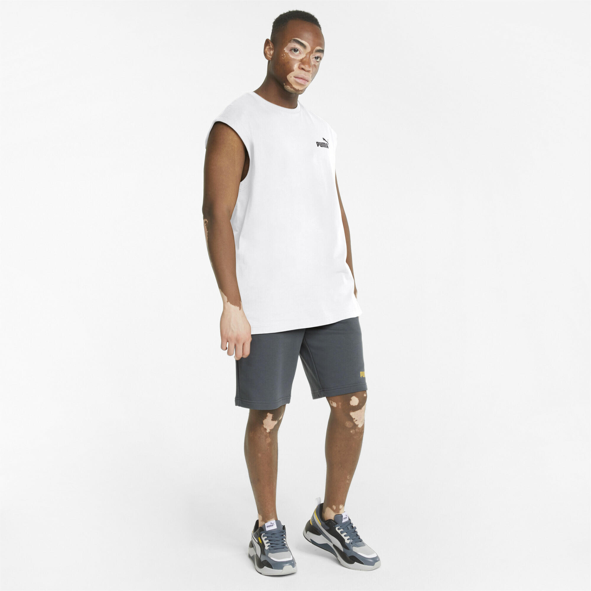 Camiseta sin mangas Essentials Hombre PUMA Blanco 4/4