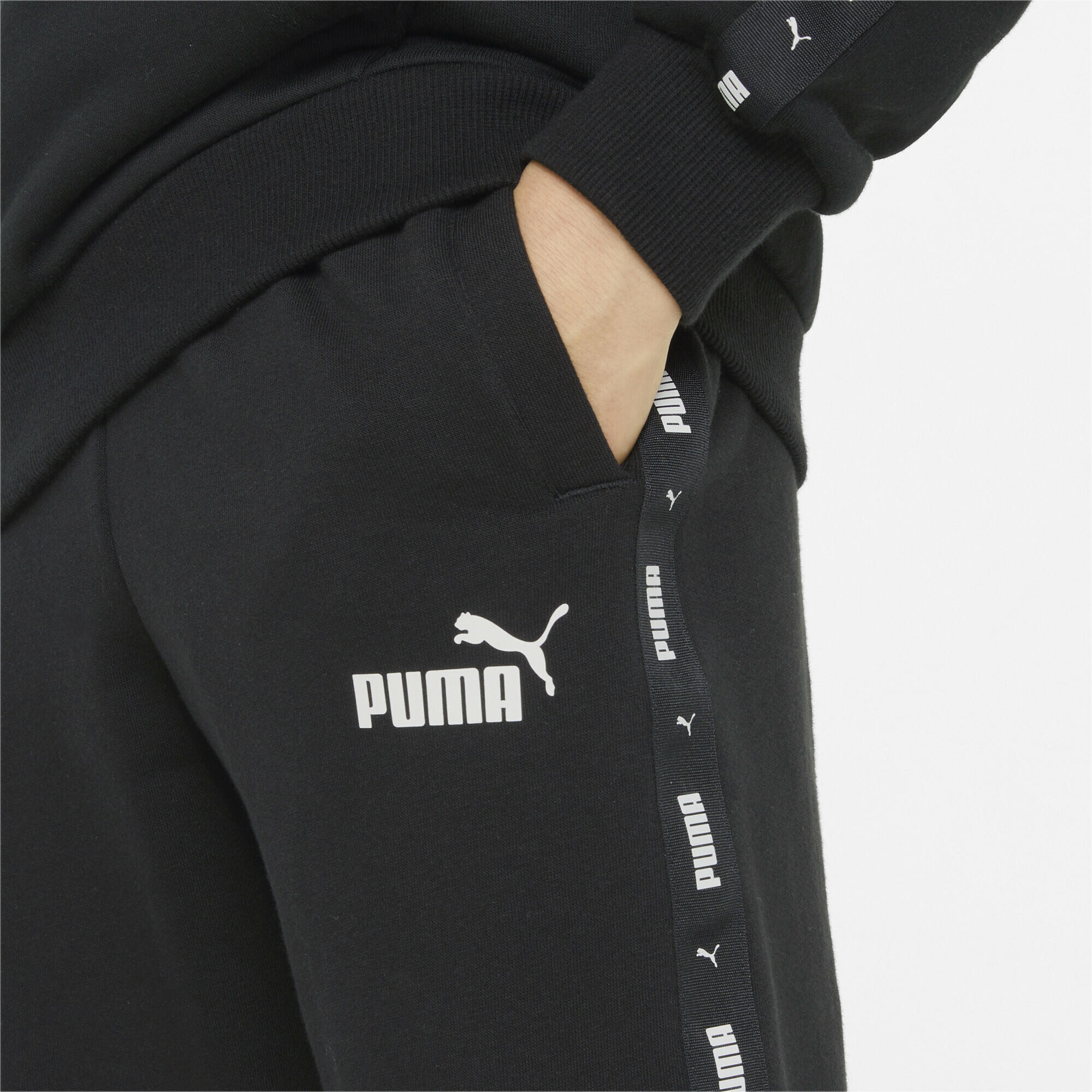 Essentials+ Tape Jogginghose Jungen PUMA Black 5/7