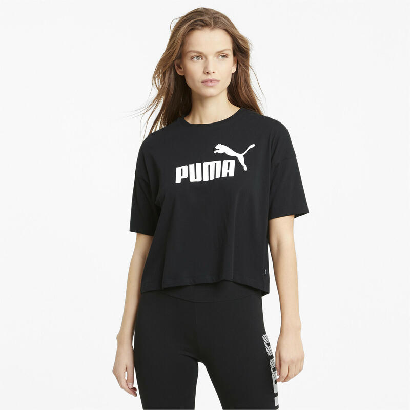 Camiseta corta Mujer PUMA Essentials Logo Negro