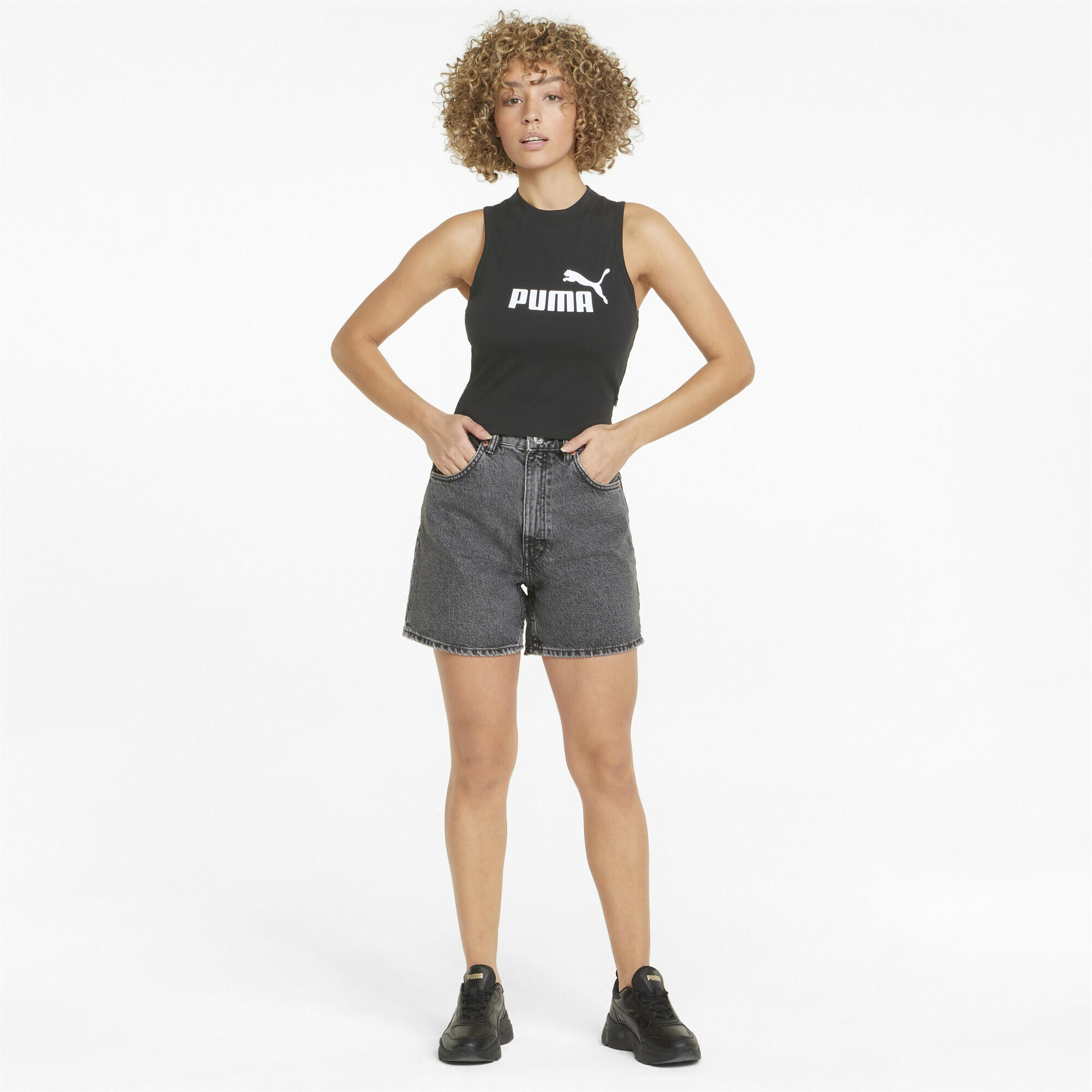 Camiseta de tirantes Mujer PUMA Essentials High Neck Negro 4/5