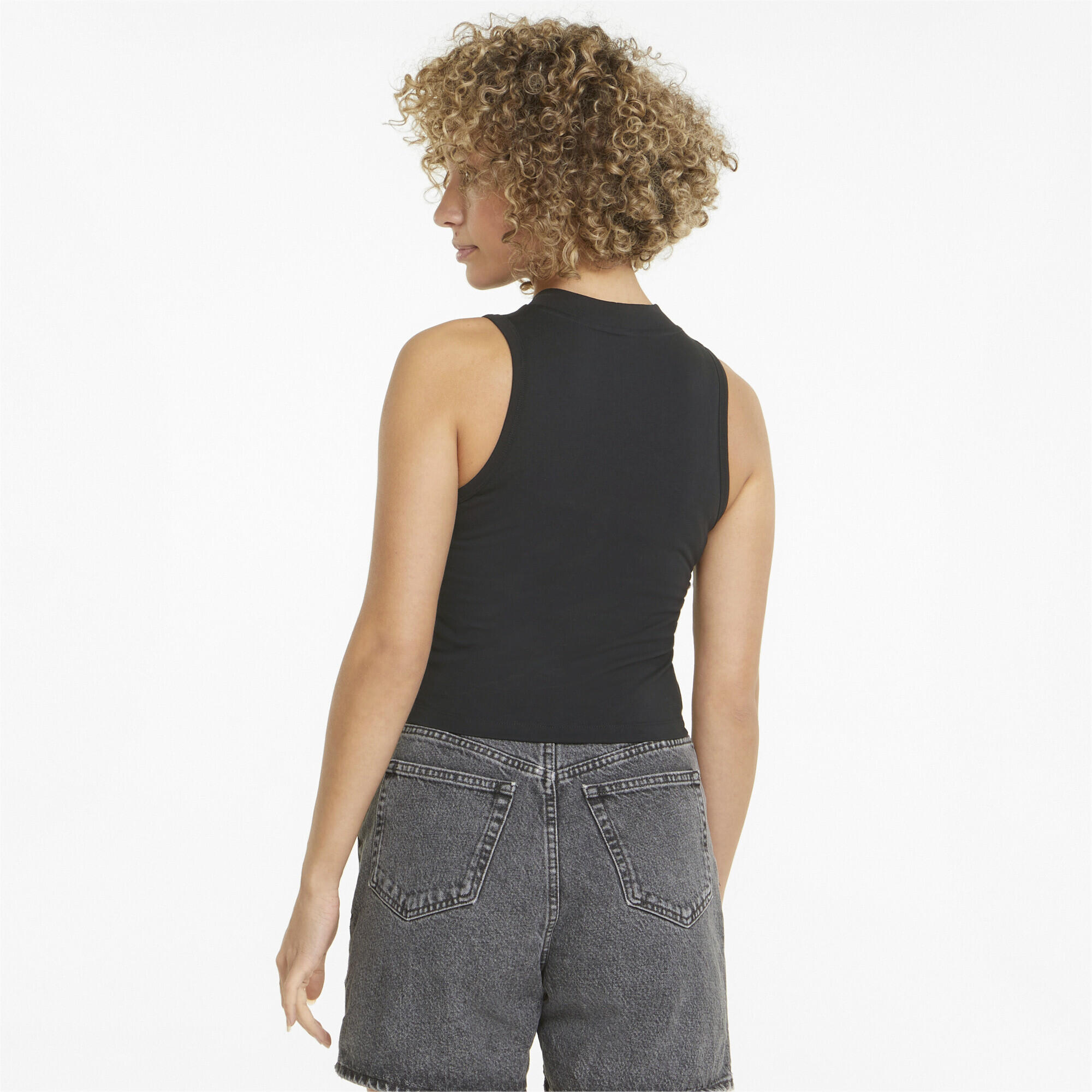 Camiseta de tirantes Mujer PUMA Essentials High Neck Negro 3/5