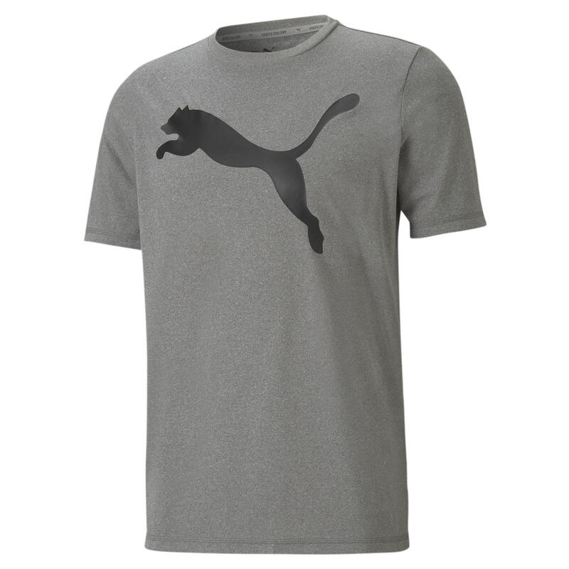 Active Big Logo T-shirt voor heren PUMA Gray Violet