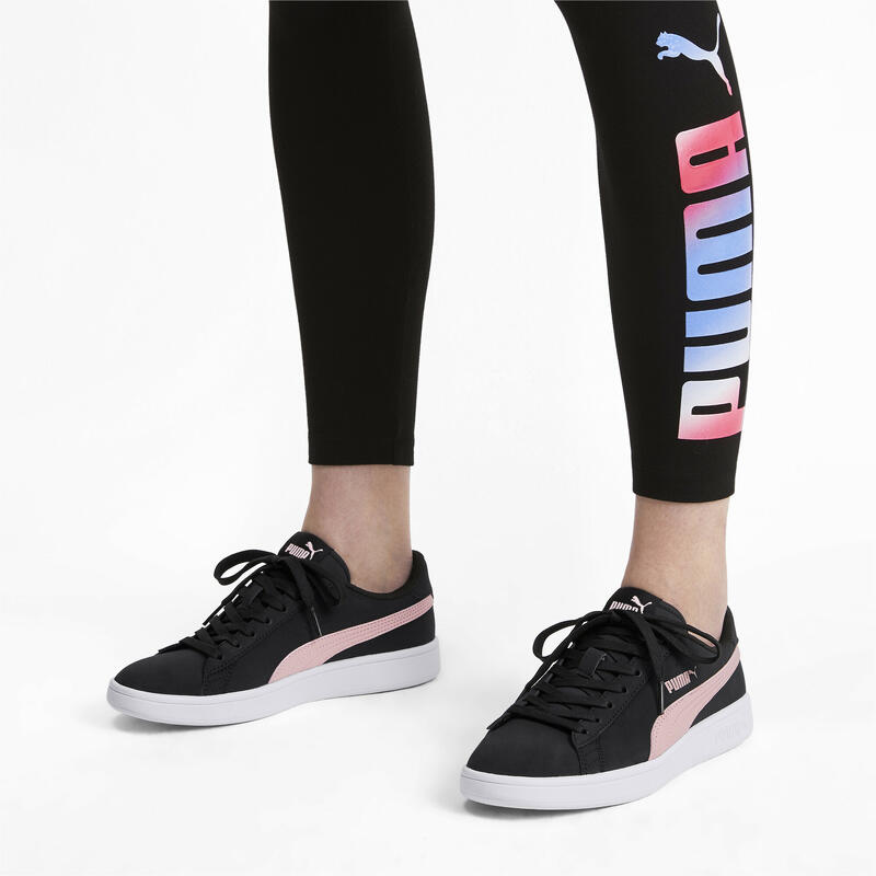 Pantofi sport Puma Smash V2 Buck, negru-roz-alb 38