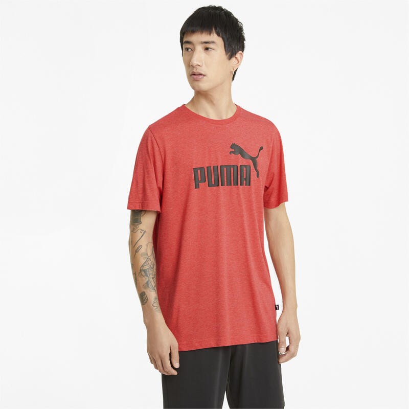 Essentials Heather T-shirt voor heren PUMA High Risk Red