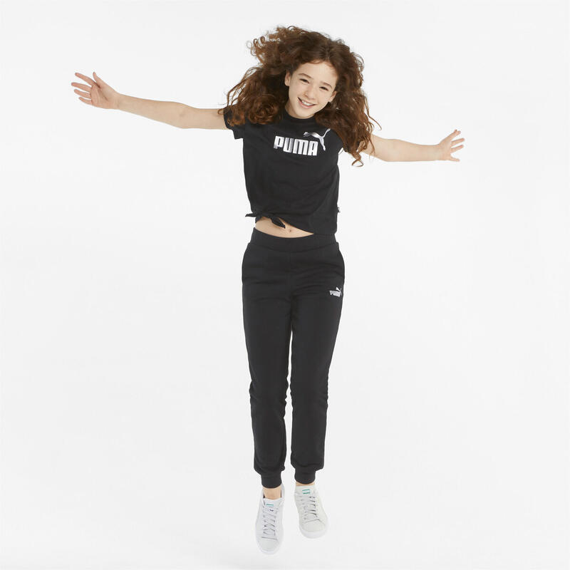 Camiseta Niños PUMA Essentials+ Logo Knotted Negro