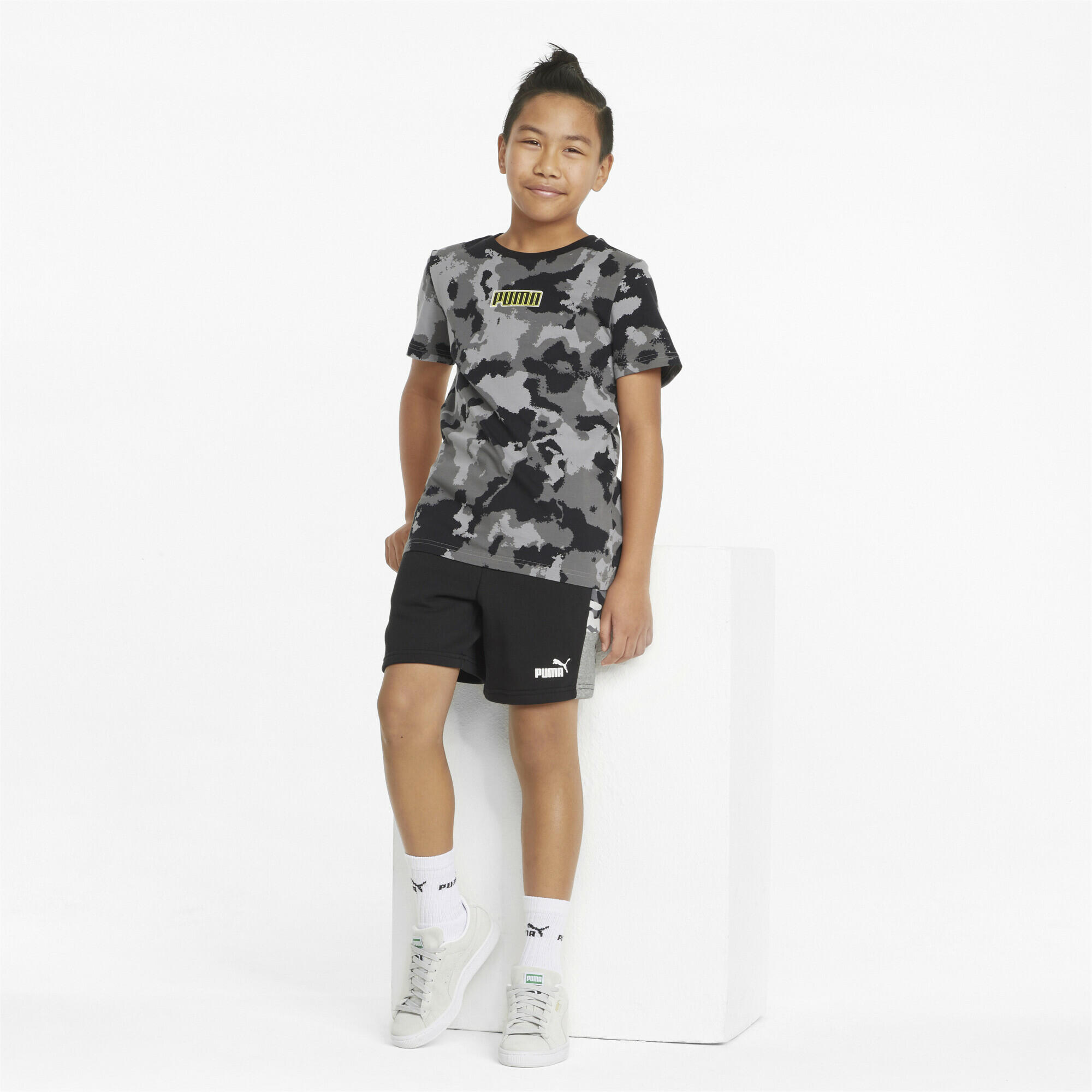 Shorts Niños de camuflaje Essentials+ Negro 4/6