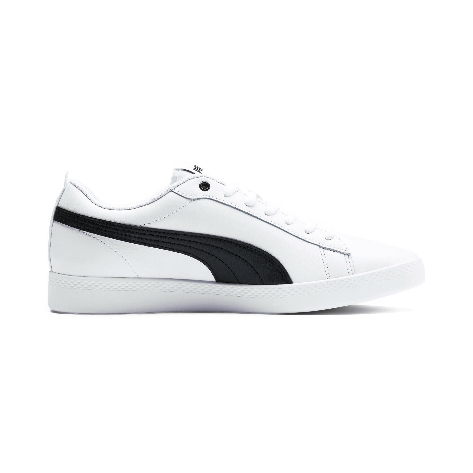 Smash v2 Leder-Sneakers Damen PUMA White Black 5/15