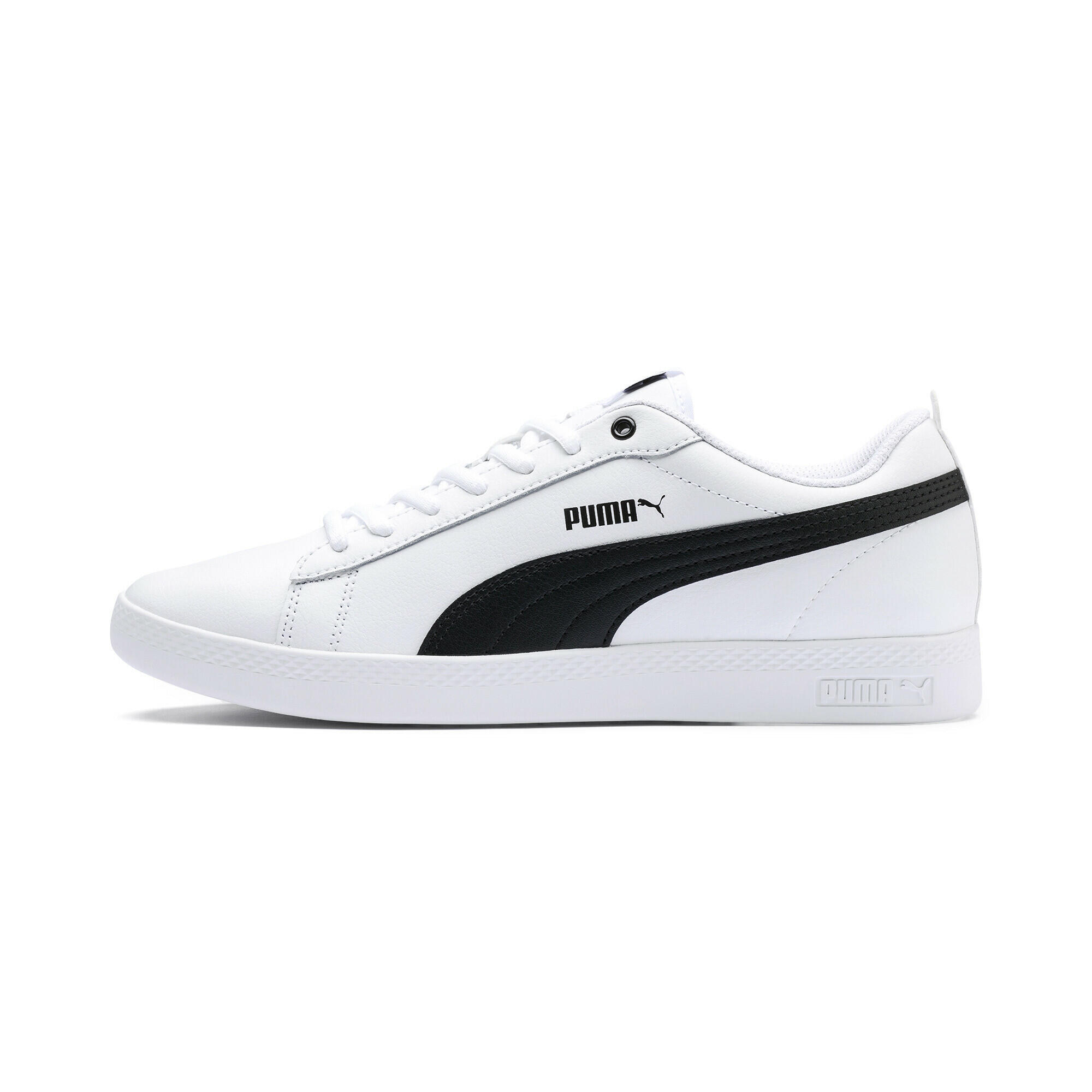Smash v2 Leder-Sneakers Damen PUMA White Black 3/15