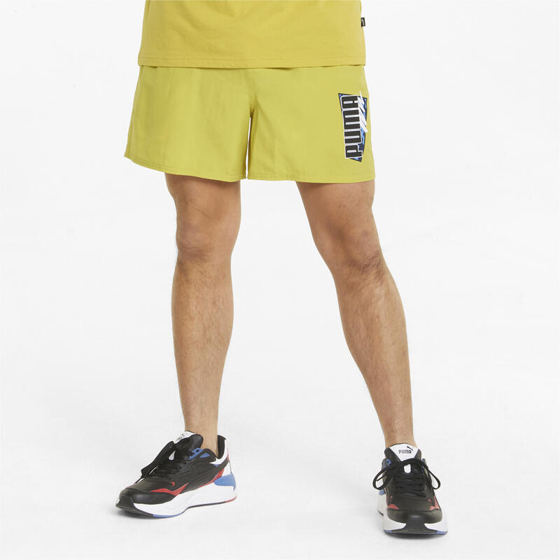 Shorts de verano Hombre PUMA Graphic Woven Amarillo