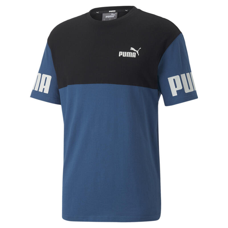 Power T-shirt met kleurblok voor heren PUMA