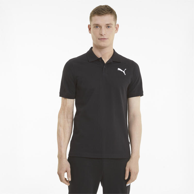 Polo de piqué Hombre PUMA Essentials Negro