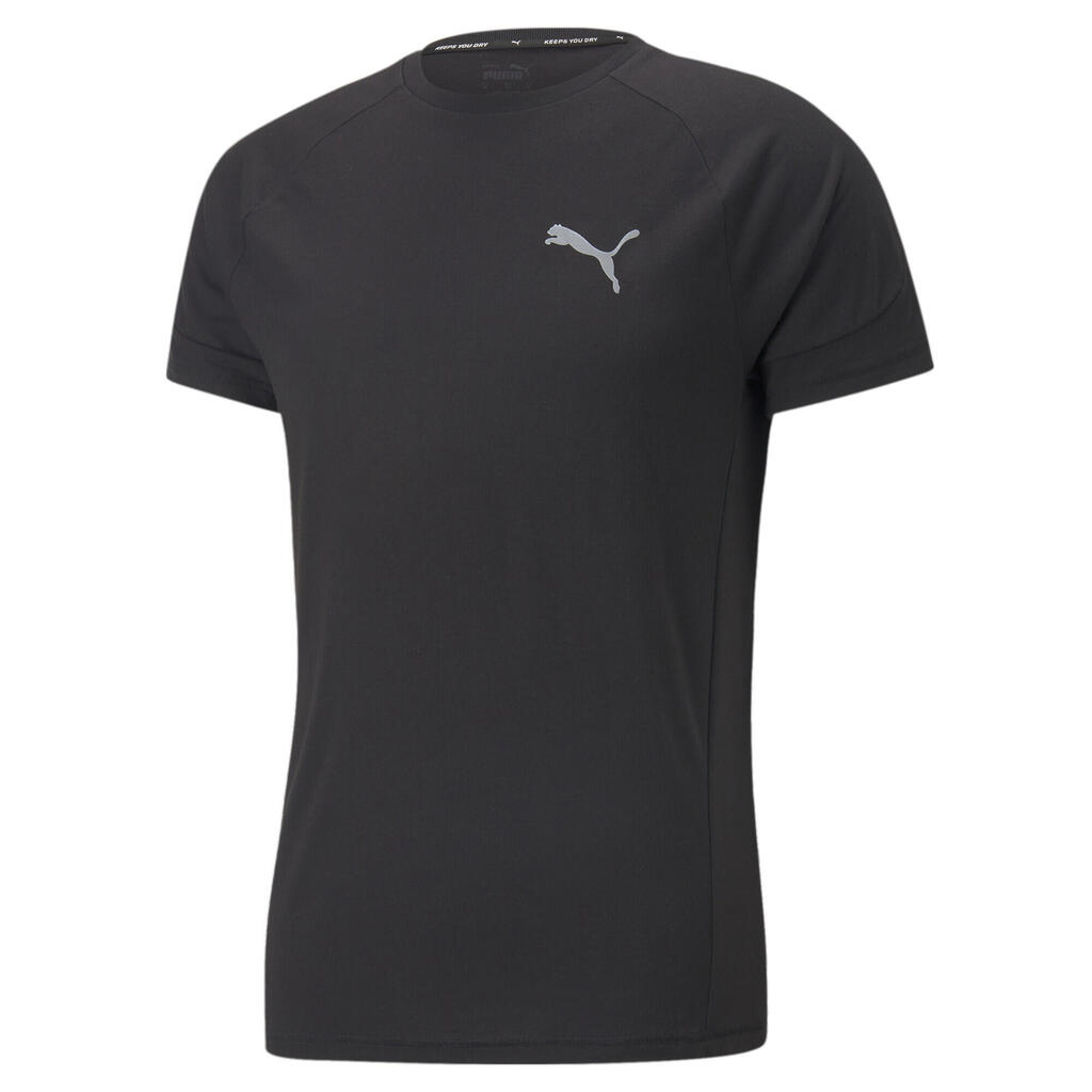 PUMA Mens Evostripe T-Shirt Tee Top - Black