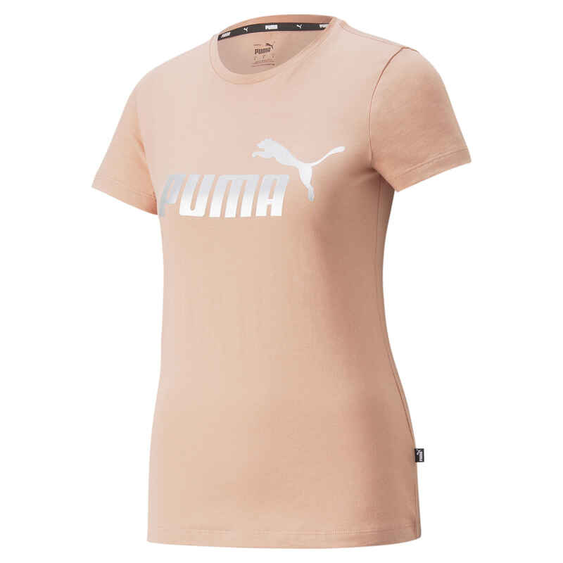 Essentials+ Metallic Logo Damen T-Shirt PUMA