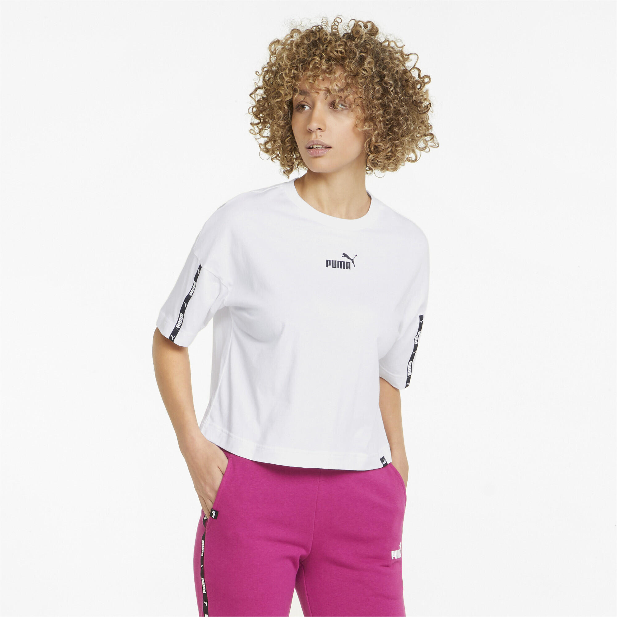T-shirt corta Power Tape da donna PUMA 2/5