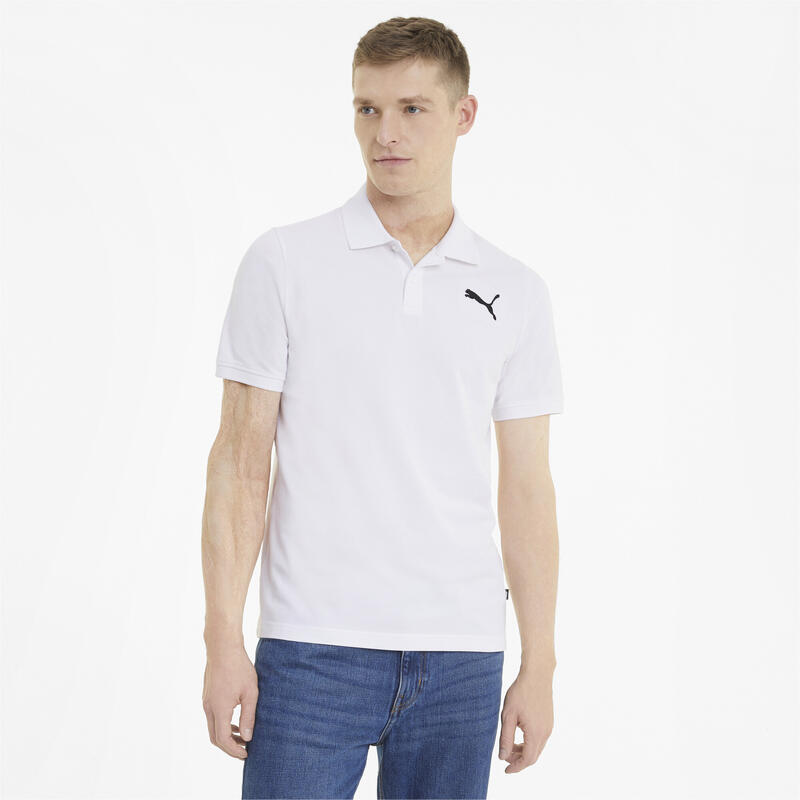 Polo de piqué Hombre PUMA Essentials Blanco