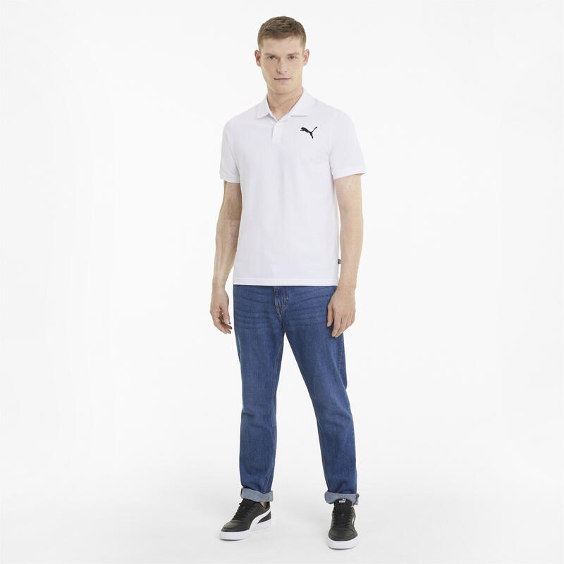 Polo de piqué Hombre PUMA Essentials Blanco