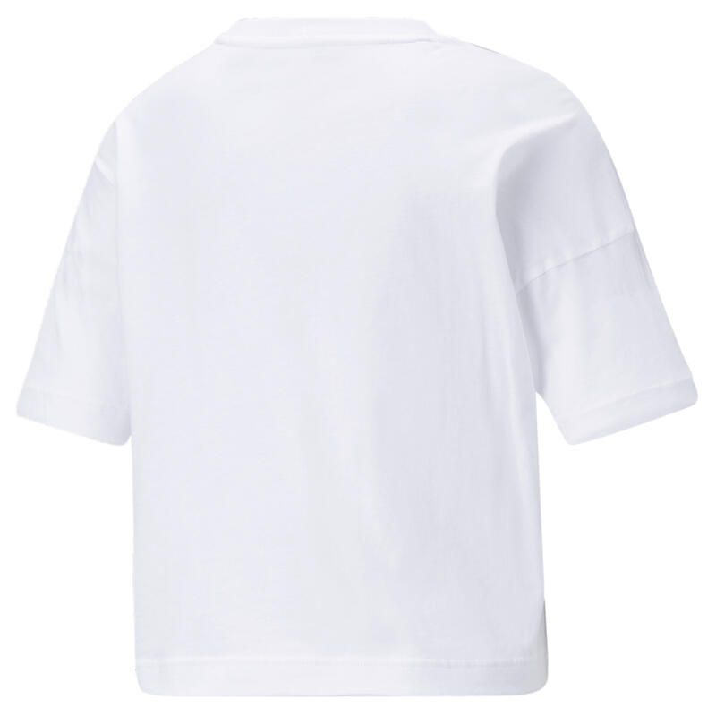 Camisola de Manga Curta Mulher Puma Power Tape Cropped Branco