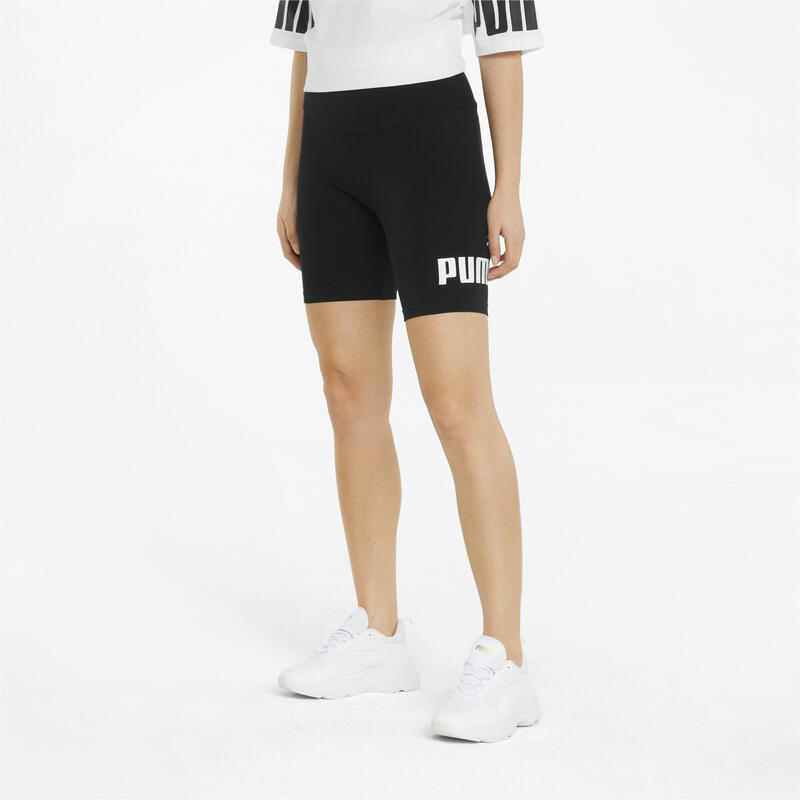 Essentials Logo korte dameslegging PUMA Black